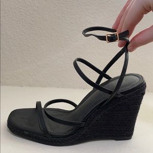 Strapy wedges